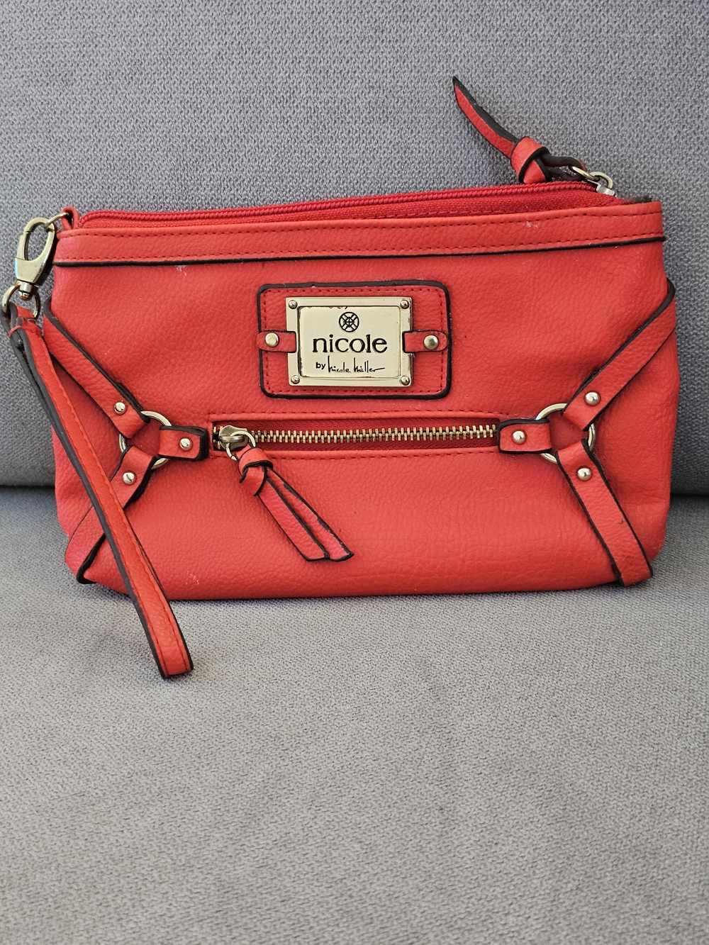 Nicole by Nicole Miller Red Wristlet Clutch